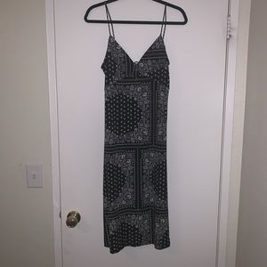 Black + White Midi Dress